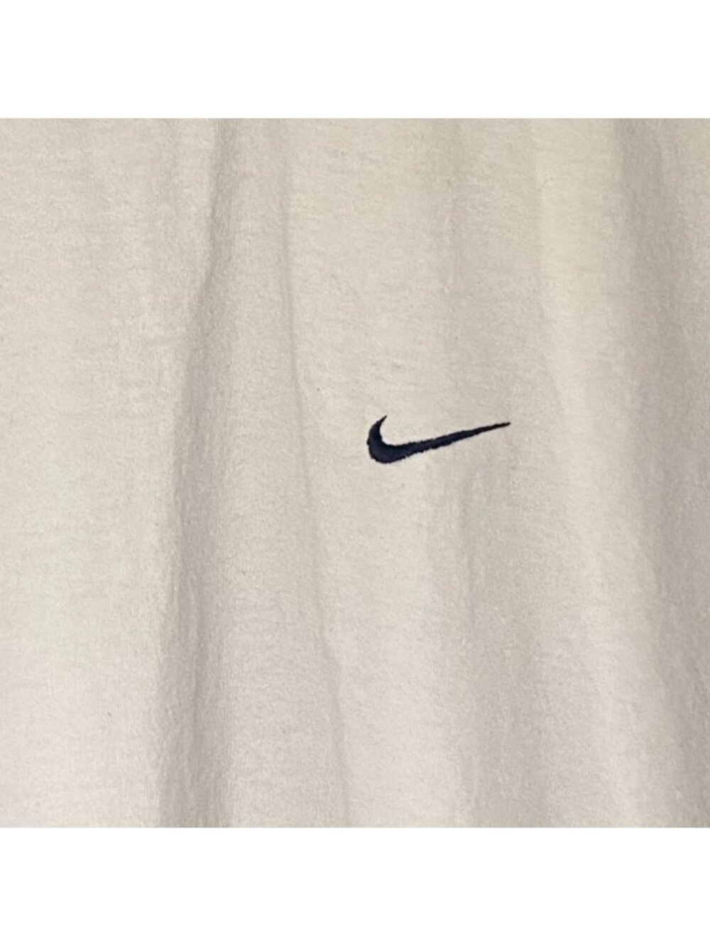 Nike Banded Neckline Adult Short Sleeve T-Shirt-White/Navy Blue-Size M-GUC - Picture 2 of 5